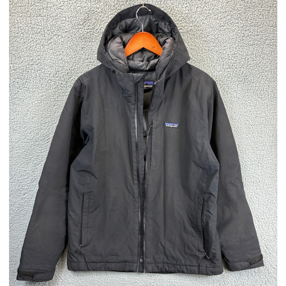 Patagonia H2No Hooded Parka Jacket Mens M Black Waterproof Insulated Gorpcore